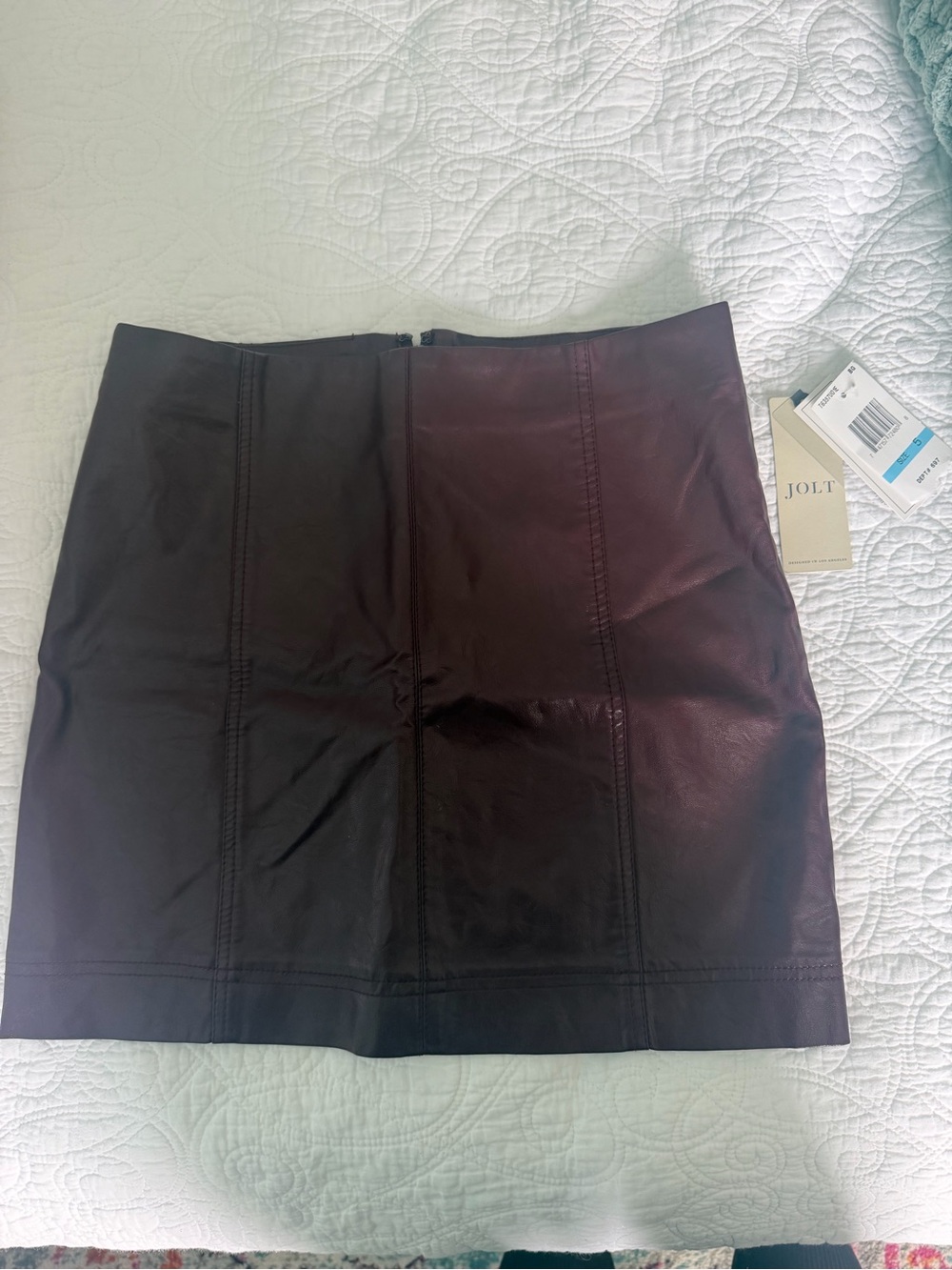 Jolt Black Faux Leather Panel Mini Skirt